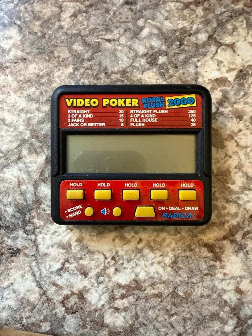 Radica Royal Flush 2000 Video Poker Handheld Electronic Game